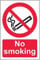 V Safety 57034AG-R No Smoking Prohibition Sign - Portrait - 100mm x 150mm - 1mm Rigid Plastic, Black/Red