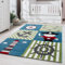 Carpettex Kinderteppich Pirat Design Multicolor 120 x 170 cm - Kurzflor Teppich Kinderzimmer für Mädchen und Jungen Pflegeleicht Weich - Waschbarer Spielteppich Babyteppich Gaming Teppich Babyzimmer
