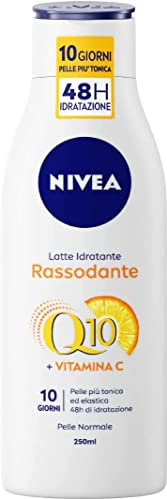 Nivea Straffende Feuchtigkeitsmilch Q10 Vitamin C, normale Körpercreme, 2 Packungen à 250 ml