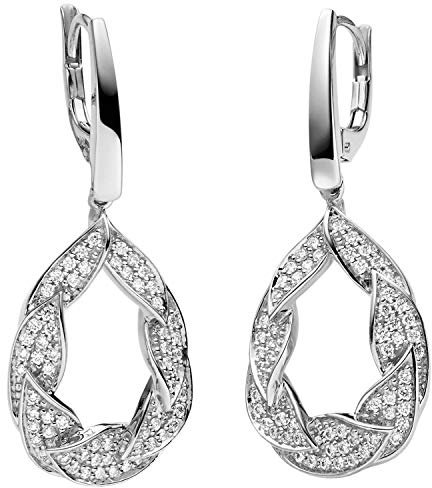 Jobo Damen-Ohrhänger aus 14 Karat 585 Weißgold mit 130 Diamanten