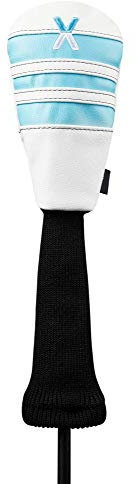 Callaway Unisex-Adult 2020 Vintage Traditional Hybrid X Water Repellent Headcover Golf Iron Head Covers, White/Light Blue/Navy, One Size
