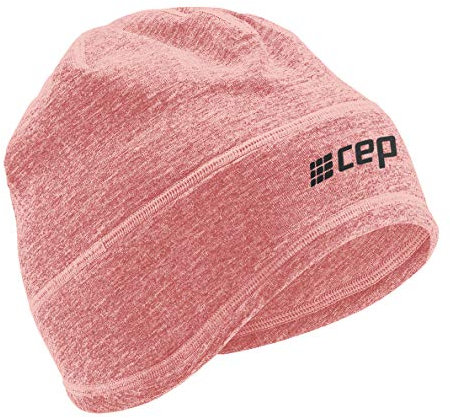 CEP – Winter Run Beanie für Damen und Herren | Dünne Laufmütze für kalte Tage in Rose Melange