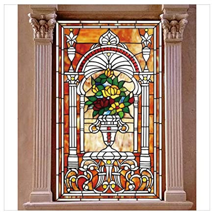 Siunwdiy Selbsthaftend Sichtschutzfolie,Bunt Fensterfolie Milchglasfolie Privatsphäre, Für Zu Hause Badezimmer Wohnzimmer Dekorativ,C,70x90cm