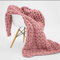 RAILONCH Gestrickte Grobe Strickdecke Wolle Kuscheldecke Grobstrick Wolldecke Strickdecke Tagesdecke Überwurf Decke Zuhause Dekor (120×180cm,Schmutziges Rosa)