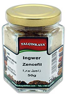 Yalçinkaya - Ingwer Wurzel - 50g - Gewürze im Glas - Pulver gemahlen - für Ihr Gewürzregal