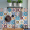 RE-COVERTILES - Fliesenaufkleber Badezimmer und Küche 24 Stck 10x10 cm - PS00191 PVC-Wanddekoration Wasserdicht Fliesen Mosaik Stil Azulejos-Zementfliesen