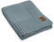 KNIT FACTORY - Uni Gestrickte Decke XL - Wohndecke - Kuscheldecke - Gestrickte Sofadecke - Plaid aus Wolle - Wolldecke - Stone Green - 195x225 cm