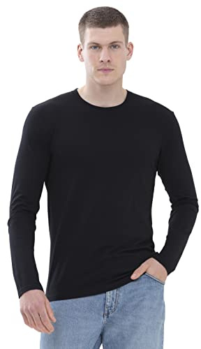 Mey Herren Langarmshirt Rundhalsausschnitt Serie Hybrid T-Shirt | Innovative Technologie, Körpernahe Passform, Langarm, Geruchshemmend, Gr. S-6XL