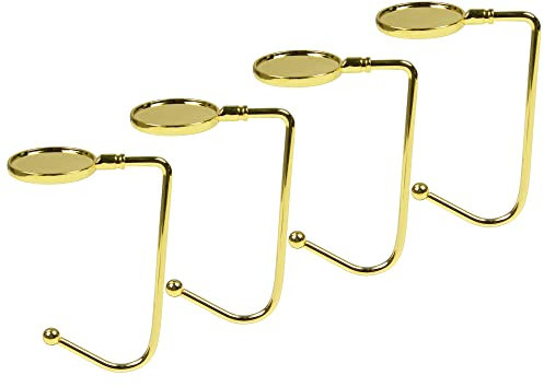 KEYIDO 4 Stück Weihnachtsstrumpf Halter Gold Kaminhaken Weihnachtsstrümpfe Metall Deko Weihnachten Stocking Holder Christmas Nikolausstrumpf Haken Weihnachtsstrumpfhalter Anti Rutsch