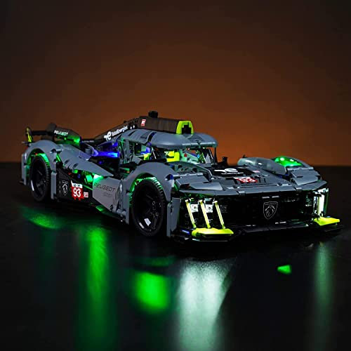 Led Licht Set Kompatibel mit Lego 42156 Technic Peugeot 9X8 24H Le Mans Hybrid Hypercar (Kein Modell), Dekorationsbeleuchtungsset für Le Mans Hybrid Hypercar Kreative Spielzeug - Standard Version