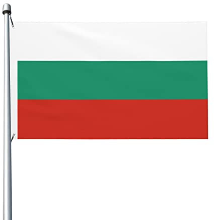 Bandera de Bulgaria Bandera de poliéster de 3 x 5 pies - Banderas decorativas duraderas para exteriores