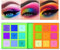 Tintark Neonme Palette di ombretti, 18 ombretti fluorescenti colorati, palette di ombretti arcobaleno viola blu verde giallo rosa per divertenti feste trucco occhi popolare, glitter opachi luminosi