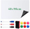 Whiteboard Magnetisch Folie 40 * 90cm Selbstklebend Magnettafel Folie,Abwischbare Magnetfolie,Whiteboard Magnetisch Selbstklebend Folie für Büro Schule Zuhause Küche-3 Markern,Schwamm,6 Magnete