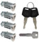 Lot de 4 noyaux de serrure pour Thule, système à une clé comprenant 4 cylindres de serrure, 2 clés et 1 clé de contrôle