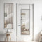 Melodieux Tür Spiegel 119x34cm Schwarze Wandspiegel Ganzkörperspiegel Aluminiumrahmen Ankleidespiegel Hängespiegel Wand Spiegel für Schlafzimmer Eingänge Flur