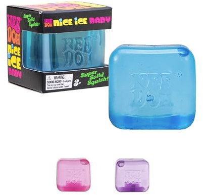 Schylling NeeDoh Nice Ice Baby - Sensory Squeeze Toy - Super Solid Squish - 1.25 Wide - Color May Vary (Pack of 1)