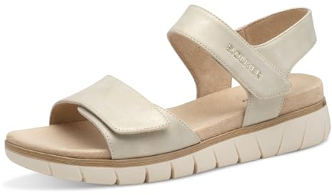 s.Oliver Damen Sandalen flach mit Klettverschluss Vegan