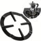CHEFZOCO Soporte para Cocina de Gas, Soporte Anillo Wok, Soporte redondo para olla Moka, Rejilla para gas, Quemador, Reductor universal cocina, Hierro Fundido, Color negro, Diámetro 120 mm
