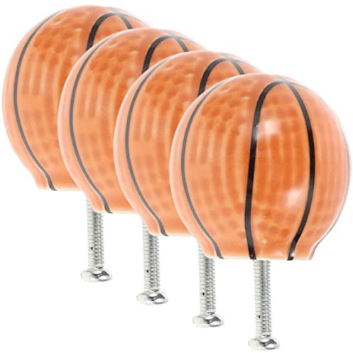 4pcs Basketball Cartoon Cabinet Door Wardrobe Knob Cabinets Knobs Basketball Knob Cabinet Handle Drawer Knob Vintage Furniture Knob Closet Door Knobs Furniture Knobs Handle Copper