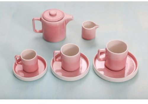 Olympia Fondant Porcelain Cups 100ml (6 Pack), Dishwasher Safe, Pink | Oven and microwave safe with chip-resistant rolled edges to protect against daily wear; stacks neatly to save space