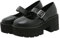 AOKWAWALIY Pumps Con Pizzo Rotondo Tacchi Piattaforma Scarpe Casual All'aperto Tacchi Con Fiocco Metallico Piattaforma Tacchi Stivali Tacchi Stivali Pompe Piattaforma Per Donna Microfibra Nero, Nero ,