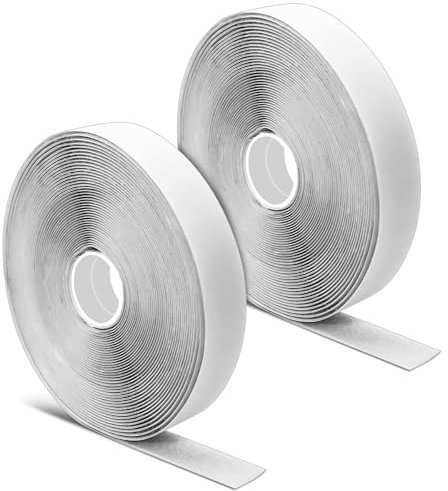 Dreamark Klettband Selbstklebend Extra Stark, 10M x 20mm, Doppelseitiges Klettverschlussband, Weiß - Selbstklebendes Band für Stoff, Fliegengitter, DIY-Projekte und Haushaltsanwendungen