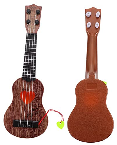 FOYTOKI 1stk Ukulele Kinder Gitarre Musikalisches Spielzeug Für Kinder Kinderspielzeug Musikspielzeug Für Kindergitarre Anfänger Üben Musikinstrument Kidcraft-spielset Coffee Plastik