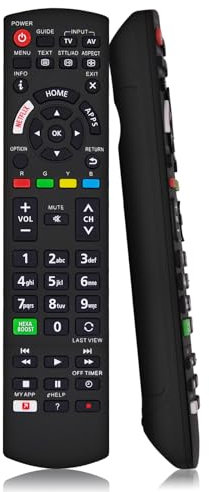 Ersatzfernbedienung für Panasonic-Fernseher, universelle Panasonic-Fernsehfernbedienung für alle HD LCD LED Plasma Viera Smart TV mit Netflix/My APP/Viera Link-Tasten