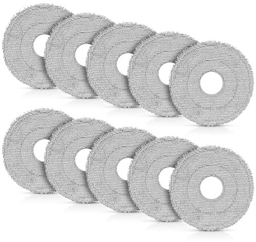 Lot de 10 Serpillière pour Robot Aspirateur Dreame L10s Ultra Gen 2 / Mova E30 Ultra / L10s Pro Ultra / X40 Ultra / X40 Master/L40 Ultra/X50 Ultra Complete, Accessoires Tampons de Nettoyage Microfibre