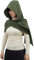 DigiTizerArt Mittelalterliches Leinen Baumwolle Kapuzenschal Vintage Goth Cape Kostüm Accessoire Multifunktionale Mode Schal Schal Kapuzenschal Kutte Für Männer Frauen (Army Green)