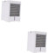 Cabilock 2 Sets Air-conditioning Fan Desk Fan Small Portable Fan Mini Cooler Small Cooler Rechargeable Fan Portable Electric Fan Portable Air Conditioners Portable Neck Fan Abs White