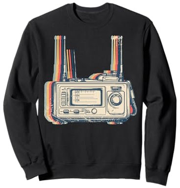 Amateurfunker Amateurfunk Retro Line Art Sweatshirt