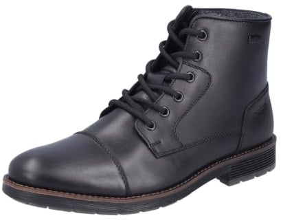 Rieker F4546-00 Schnürstiefel Glattleder Herren in schwarz