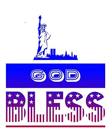 13 cm x 11,3 cm für God Bless America Vinyl Auto Aufkleber Trunk Windows Aufkleber Air