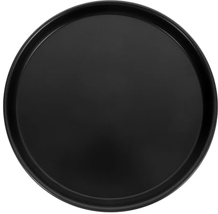 Holibanna Antihaftbeschichtete Runde Aluminiumlegierung Pizzaplatte Mit Rutschfestem Rand Backofengeschirr Für Knusprige Pizza Blechkuchen Und Pfannkuchen Vielseitig Einsetzbar