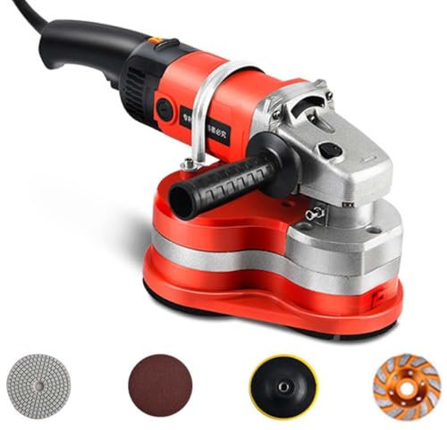 GJBMXSM Amoladora Hormigón 2800 W con 3 Cabezales, Fresadora Renovación 2800 W, Fresadora Hormigón, Amoladora Angular, Fresadora Paredes, Pulidora Granito, Azulejos, Cemento, Mármol