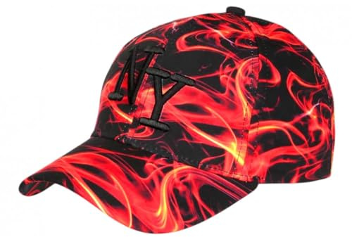 NY Flame Cap Rot Schwarz Streetwear Fashion New York, rot, One size