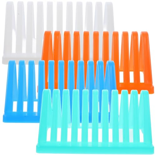 BESTOMZ 4pcs Triangular Lab Microscope Slide Holder with Multi-slot Design Pp Material Space-saving Slide Drying Rack in Laboratories and Lab Equipment