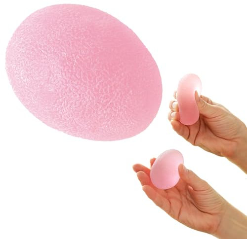 SISSEL® Press Egg Pink, Leicht | Hand- und Unterarmtrainer | Förderung von Muskelaufbau und Beweglichkeit | Ergonomisches Design | Inkl. Übungsanleitung | Ideal für Physiotherapie & Rehabilitation