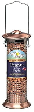 Walter Harrison's Peanut & Suet Hanging Feeder, Copper Plated, 20 cm Small | Sturdy Die-Cast Material, Easy to Clean, Ample Feeding Space, Rust-Resistant Copper Finish