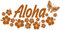 Samunshi® Wandtattoo Hibiskus Blüten Aloha 70 x 33cm haselnuss-braun