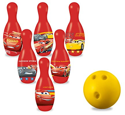 Mondo Toys – Cars-Bowling-Set für Kinder – INKLUSIVE 1 Ball und 6 Frozen-Themenkegel – Sportspielzeug – Spiel für Kinder 2 3 4 Jahre - 18821
