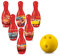 Mondo Toys – Cars-Bowling-Set für Kinder – INKLUSIVE 1 Ball und 6 Frozen-Themenkegel – Sportspielzeug – Spiel für Kinder 2 3 4 Jahre - 18821