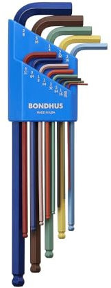 Bondhus. Juego de 13 llaves en L puntabola XL ColorGuard (pulgadas)
