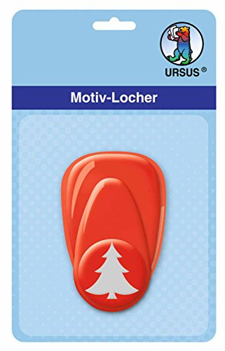 Ursus 19470025 - Motivlocher Tannenbaum, Durchmesser 1,6 cm, rot