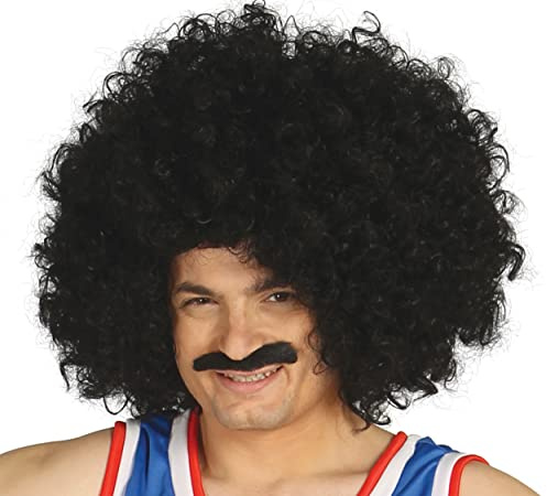 Guirca Fiestas GUI4630 – Super Giant Black Curly Wig (Box Containe