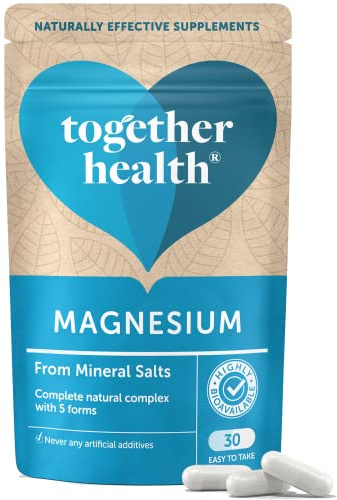 Marine Magnesium – Together Health – from Natural Marine Salts – 5 Natural Forms of Magnesium – Vegan Friendly – Made in The UK – 90 Vegecaps - Pack of 3
