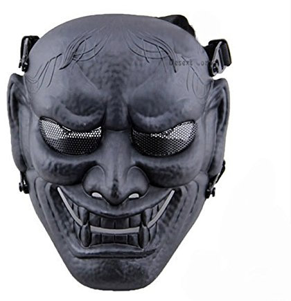 Yimai Japanese Samurai Airsoft Paintball Vollmaske Militärschutz Halloween Kostüm