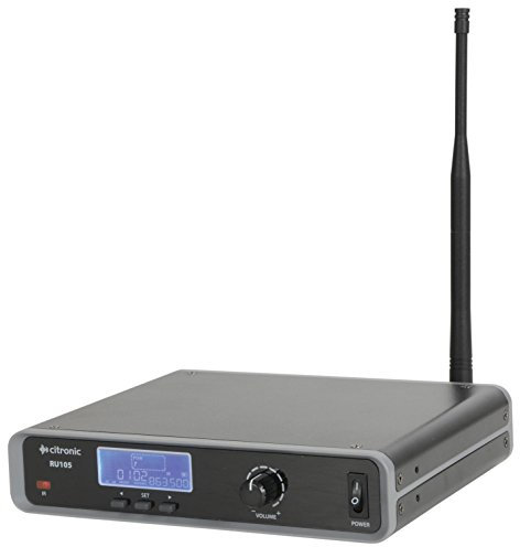citronic Ru105-N Uhf - Sistema de micrófono inalámbrico de 16 canales para el cuello/clip de corbata
