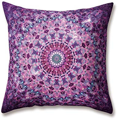 hengjiang Weich Plüsch Mandala Mandrake Kissen indischen Hinduismus Religiöse Style Printing 18 x 18/45 x 45 cm Überwurf weicher, einfarbiger Kissen für Home Sofa Bett Deko, Polyester, 01, 45 cm*45 cm